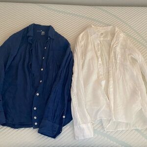 2 MUJI linen shirts